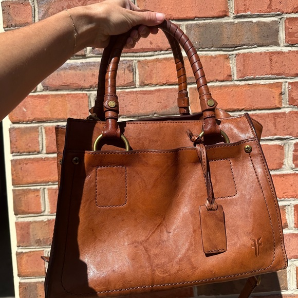 Frye brown 2 way Leather Bag - Picture 3 of 6